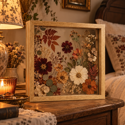 Wholesale Specimen Natural Wooden Photo Frame Double-Sided Transparent High Definition Acrylic Dry Flower Shadow Box Frame