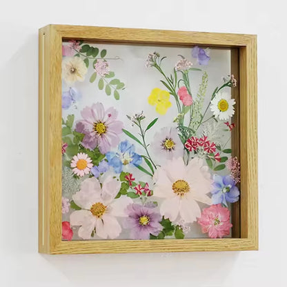 Wholesale Specimen Natural Wooden Photo Frame Double-Sided Transparent High Definition Acrylic Dry Flower Shadow Box Frame